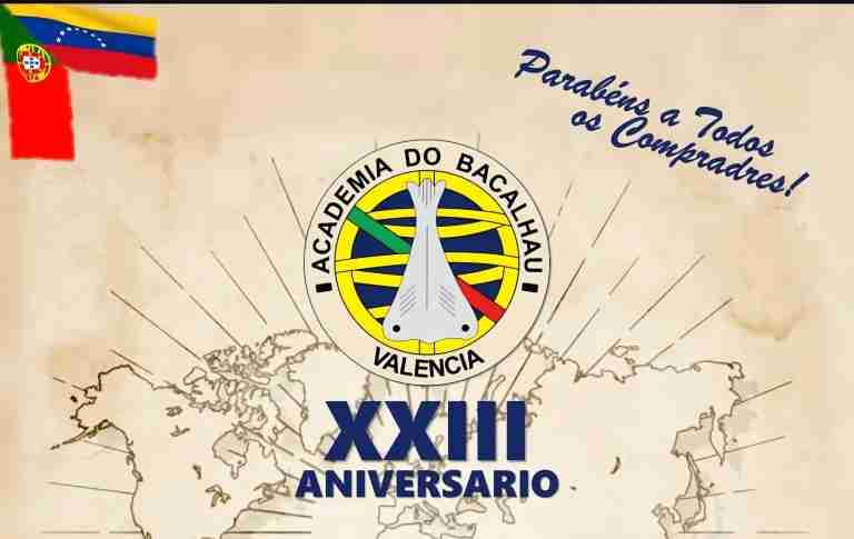Academia do Bacalhau Valencia conmemora 23 años de labor cultural y benéfica en Carabobo